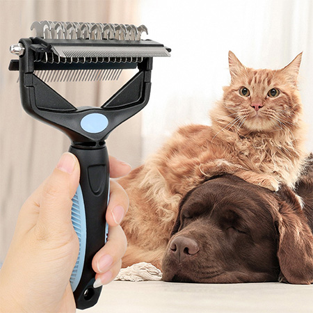 Pet three-sided metal comb