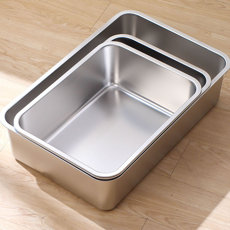 Versatile Stainless Steel Cat Toilet