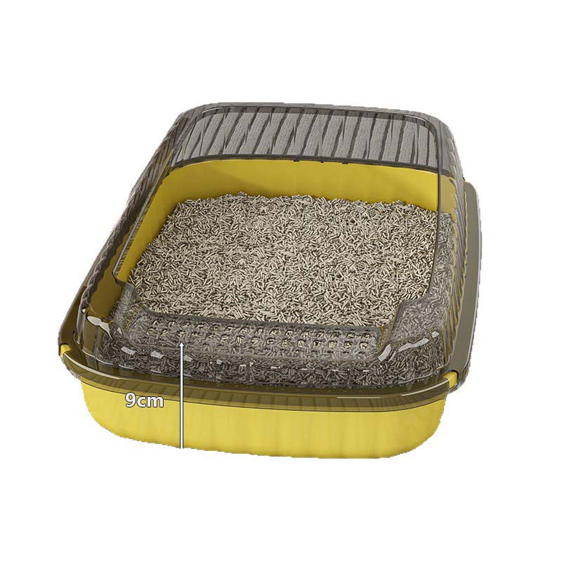 Raised-Edge Anti-Spill Litter Box
