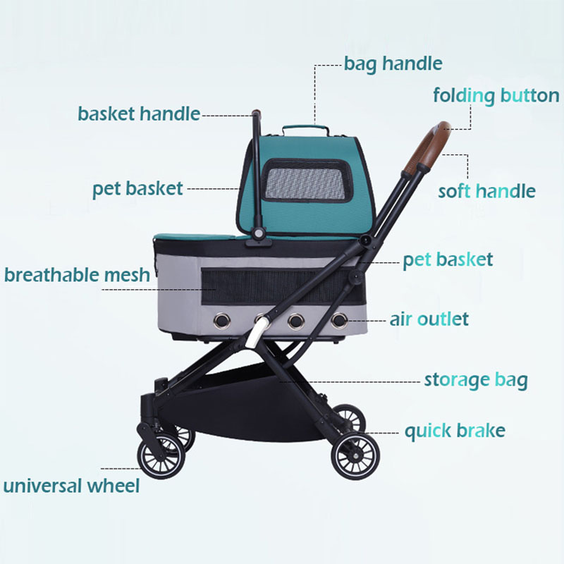 Double Decker Pet Stroller Twins
