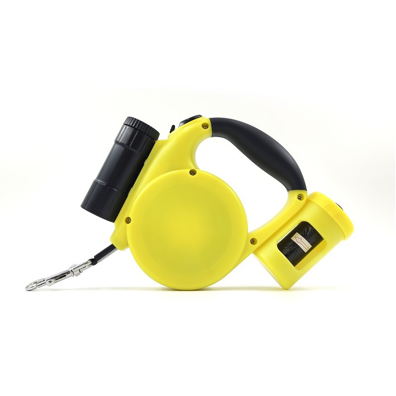 Detachable LED Flashlight Retractable Dog Leash
