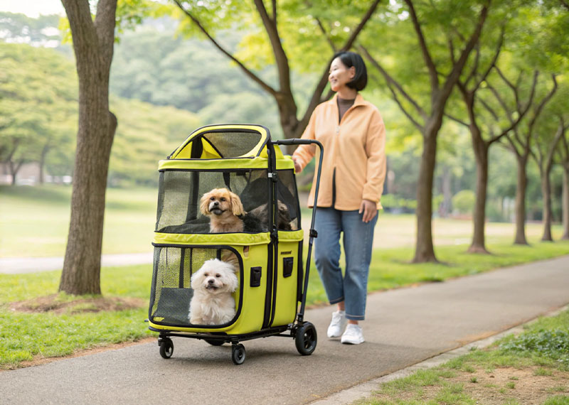 A Guide to Choosing Double-Deck Pet Strollers: The Travel Companion with Two Nests, Making Your Furry Friends More Comfortable