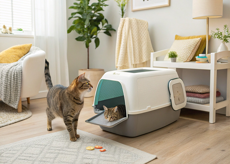 Cat Litter Box Buying Guide: How Does the Semi-Enclosed Design Make Scooping Easier?
