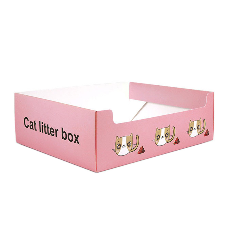 Leakproof Foldable Paper Kitty Litter Trays