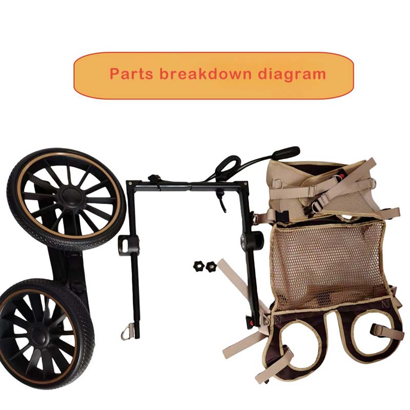 rear leg support pet wheelchair