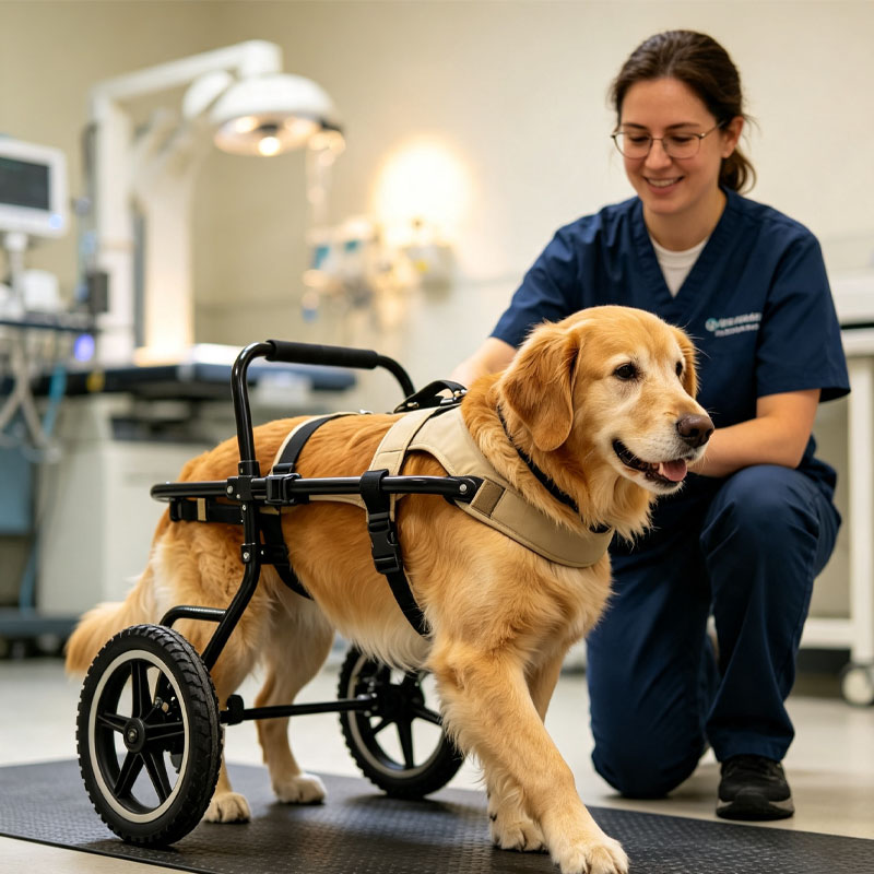 heavy-duty pet mobility cart medium dogs