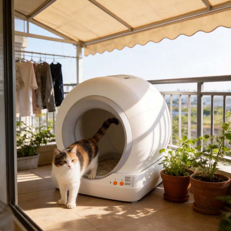WiFi connected cat litter box automatic